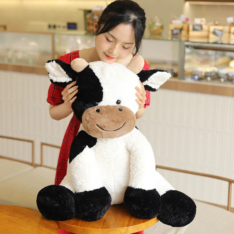 Kawaii Cow Plush Doll – Cute Room Decor Pillow