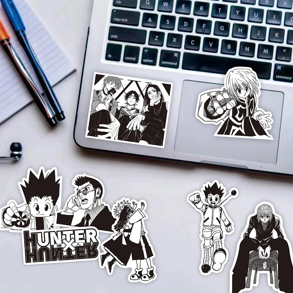 10/30/70pcs Black and White Anime Hunter×Hunter Stickers Cool Graffiti Decals