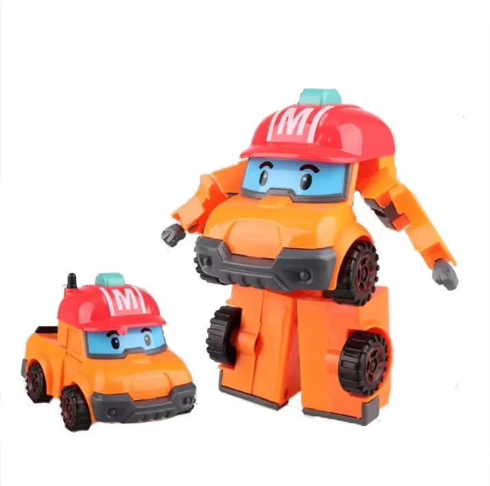 Cartoon Robocar Polis Action Figures – Transforming Anime Robot Car Toy