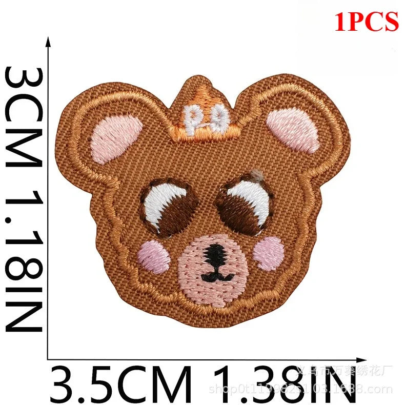 Cute Korean Handmade Embroidery Cloth Sticker Bear Patch Sticker Clothes Decoration