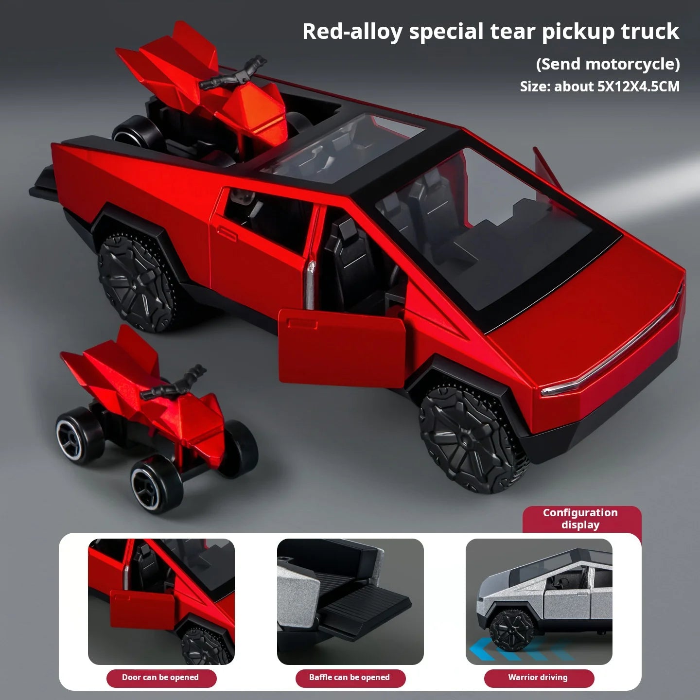 1:36 Cybertruck Alloy Diecast Off-Road Car Model