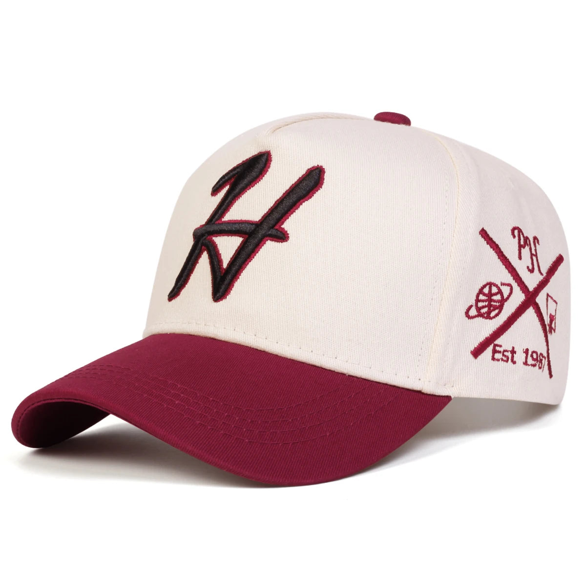 Unisex H Letter Embroidered Baseball Cap – Adjustable Hat