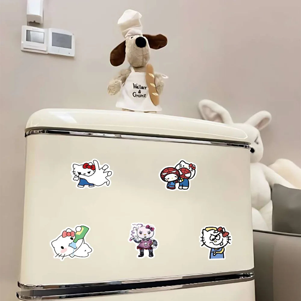 10/30/70PCS Spoof Hello Kitty Stickers Funny Abstract Sanrio Graffiti Decals