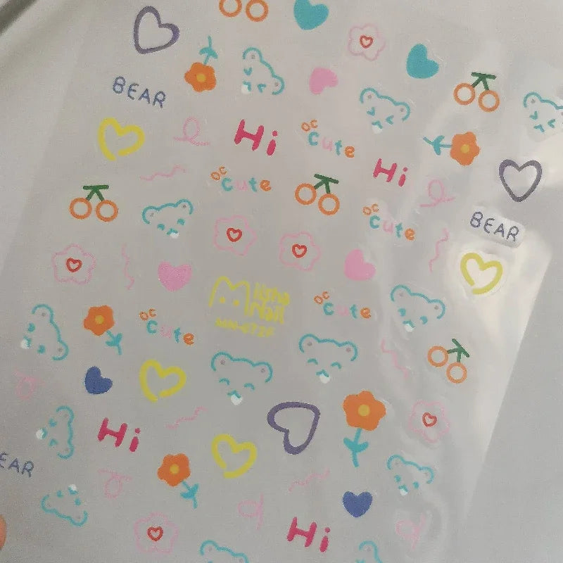 3Pcs Cartoon Puppy Bunny Decor Stickers