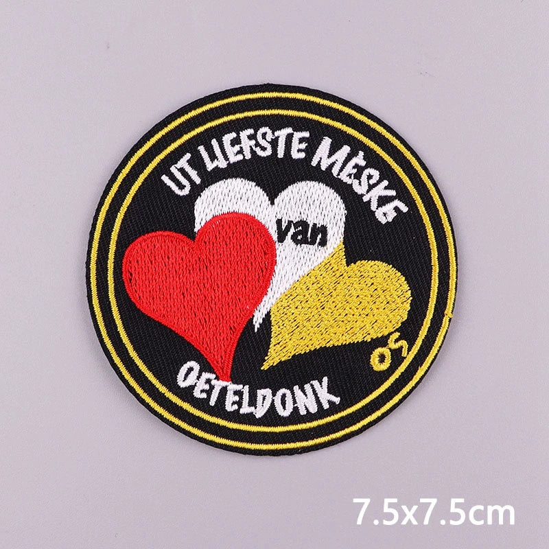 Netherland Oeteldonk Carnival Iron On Patches For Clothes Oeteldonk Embroidery Patch