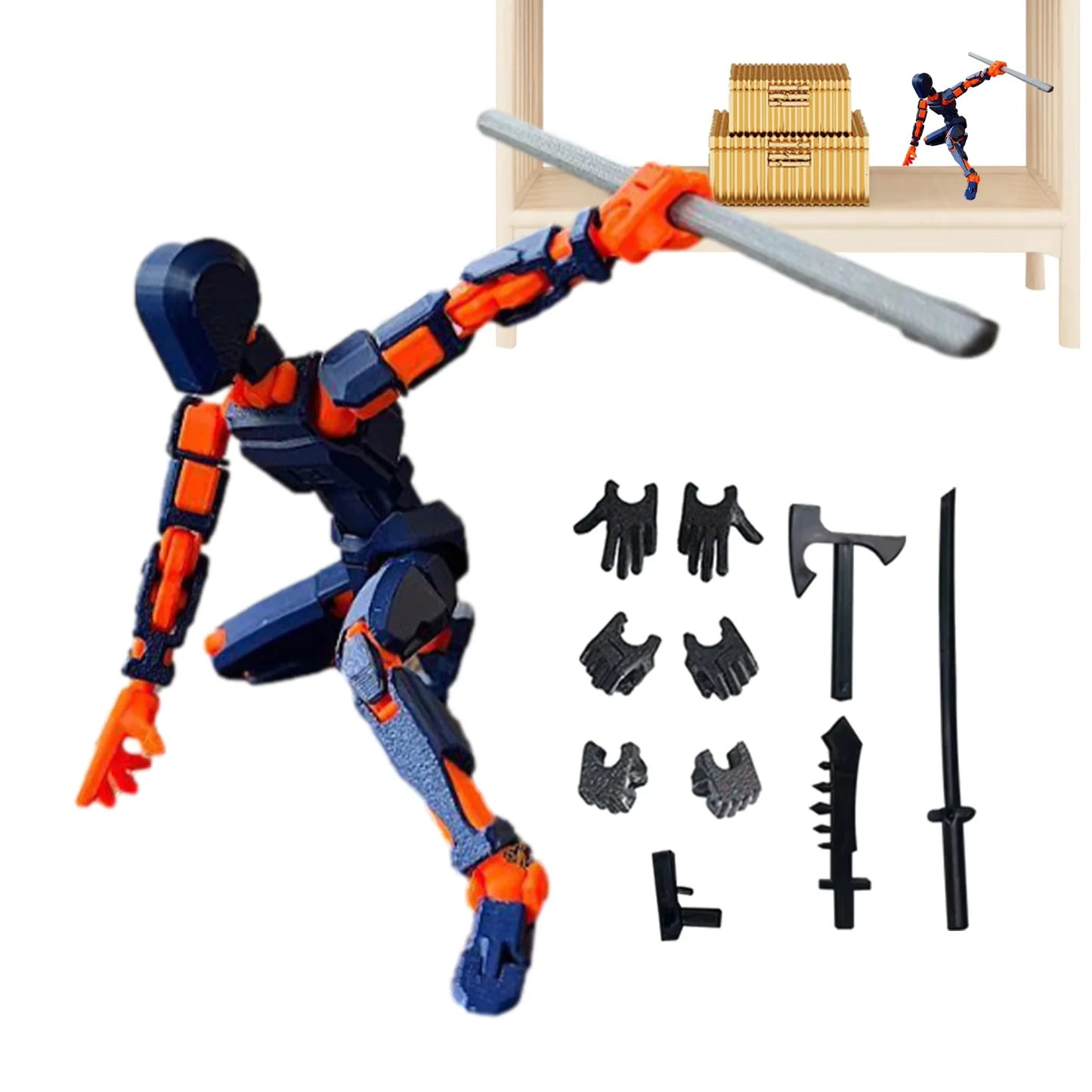 13 Joints Figure Articulate Movable Dummy Doll Assembly Toy 3D Printed Action Figure