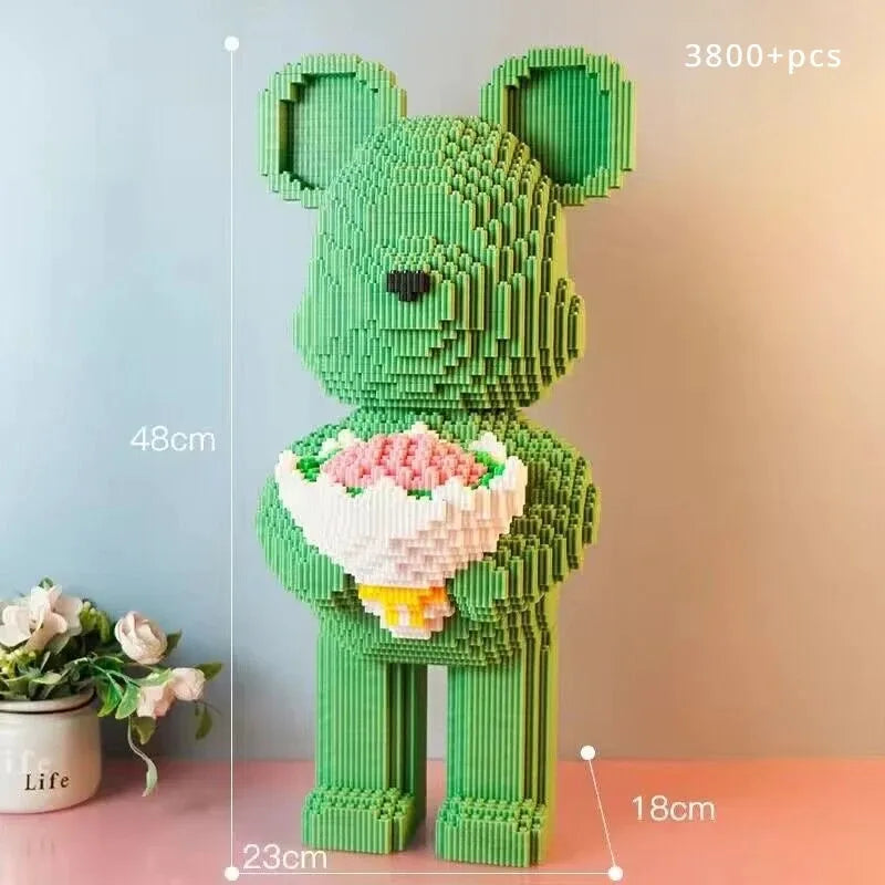 Flower Violent Bear Huge Building Block Children's Toys