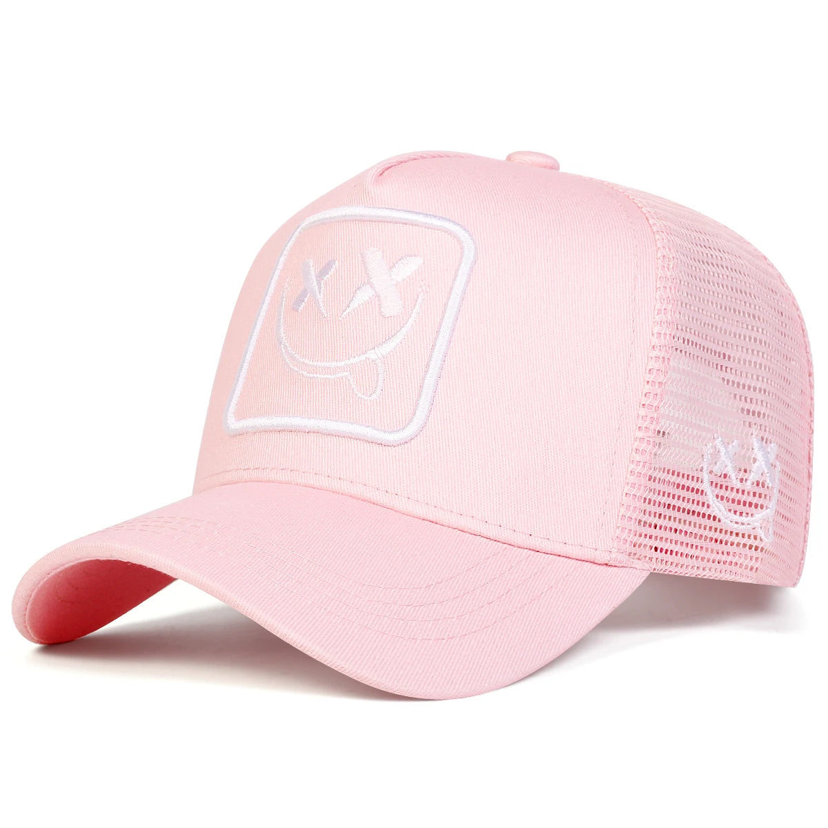 Smiling Face Mesh Baseball Cap – Unisex Hip Hop Hat