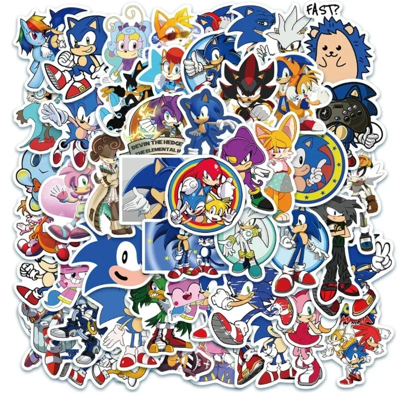 50/100Pcs Anime Sonic Game Cool Cartoon Sticker