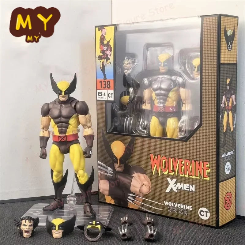 Mafex 96 Wolverine Figure Brown Comic X-Men Action Figure