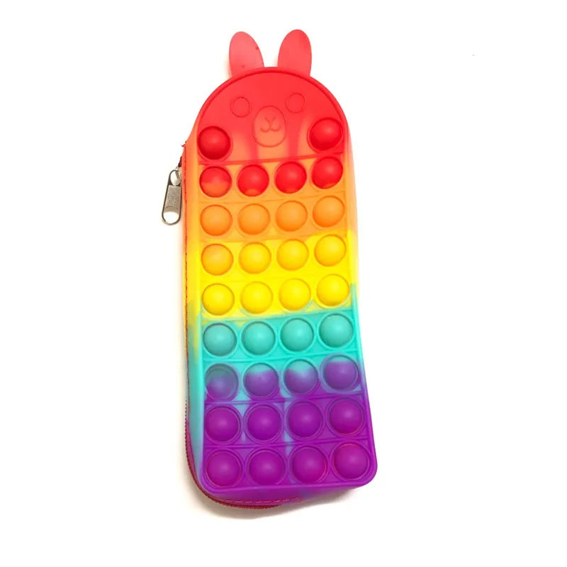 Large-Capacity Silicone Decompression Stationery Storage Bag Cross-Border Pencil Case Squeeze Toys