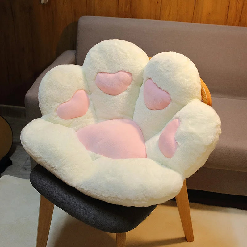 Bear & Cat Paw Plush Seat Cushion – Soft Chair Pillow
