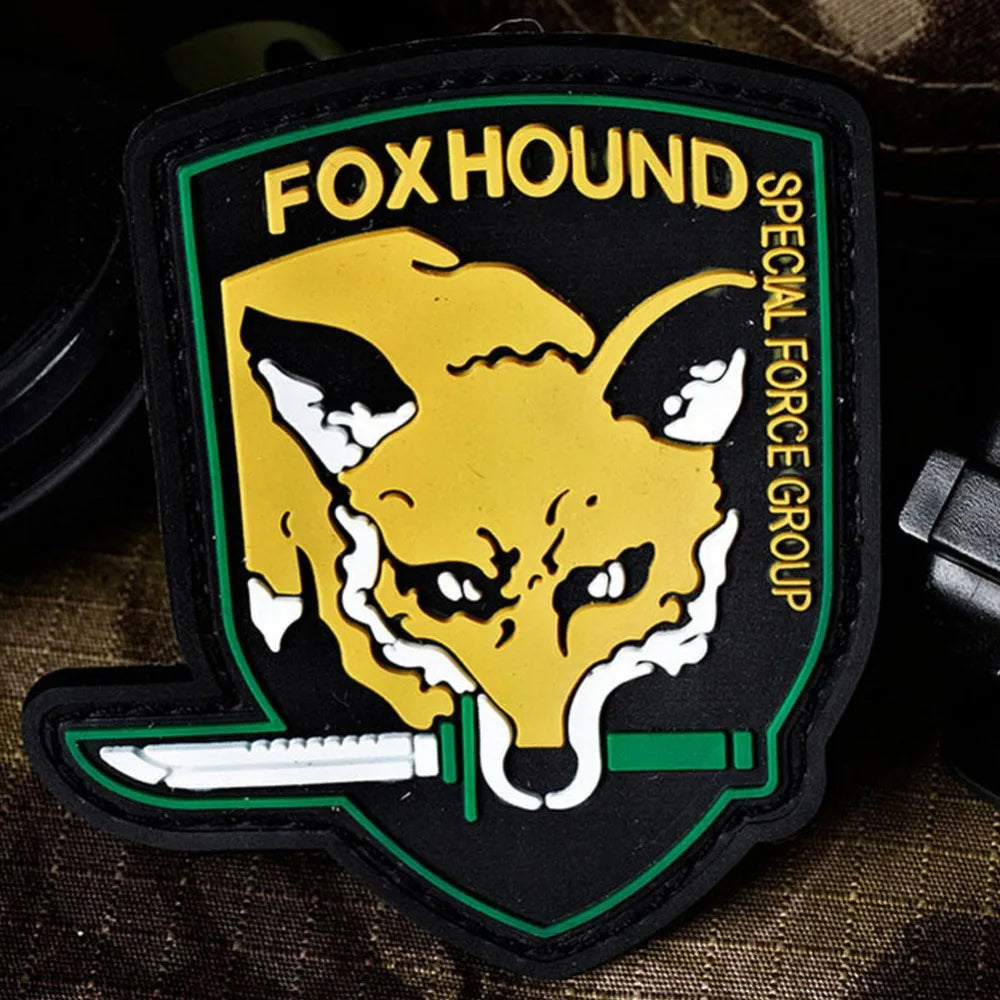 Metal Gear Solid Foxhound Emblem Patch Fox Hound Uniform Sticker Badge Militaria Group Armband Applique