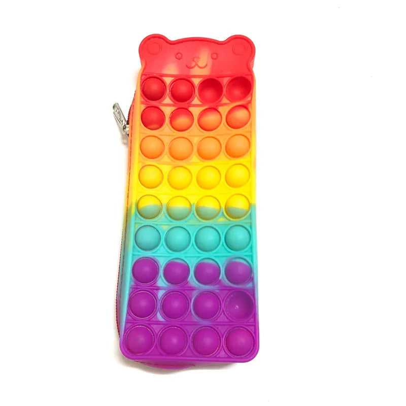 Large-Capacity Silicone Decompression Stationery Storage Bag Cross-Border Pencil Case Squeeze Toys