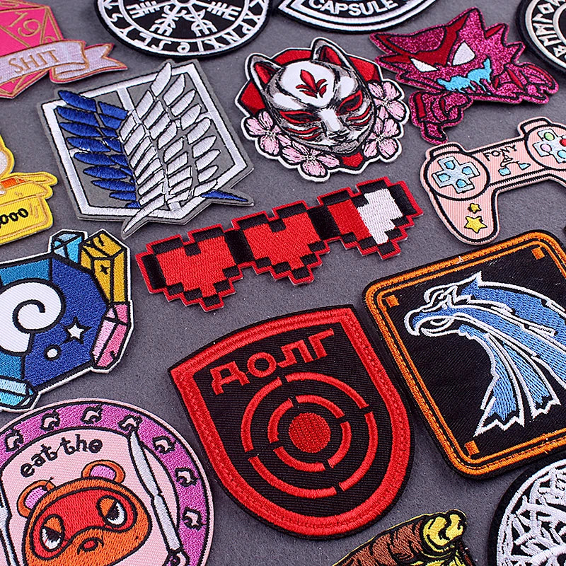 Pixel Heart Clothing Thermoadhesive Patches On Backpack Video Game Clothing Stickers