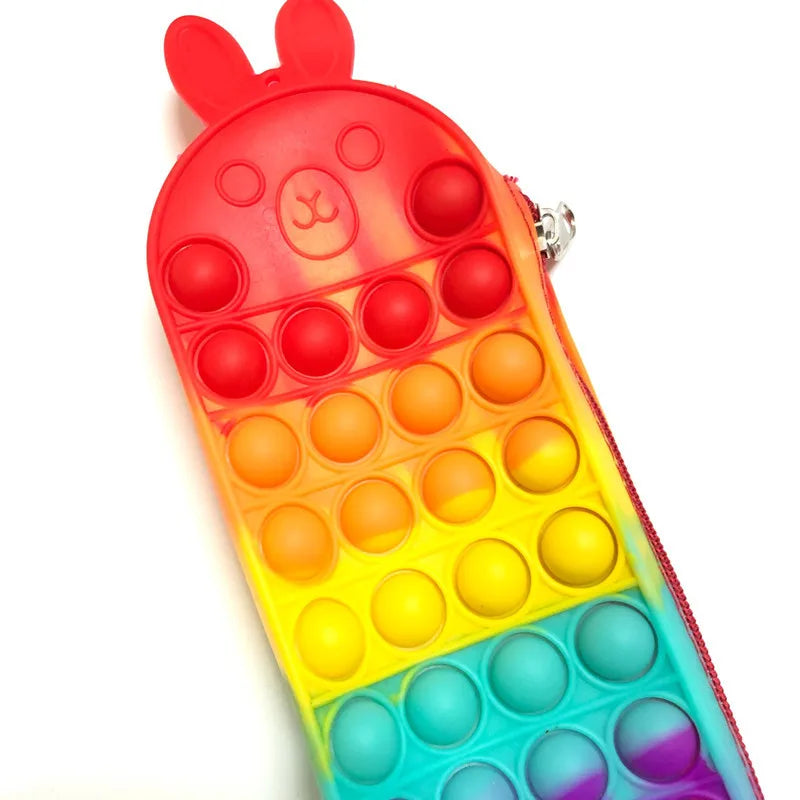 Large-Capacity Silicone Decompression Stationery Storage Bag Cross-Border Pencil Case Squeeze Toys