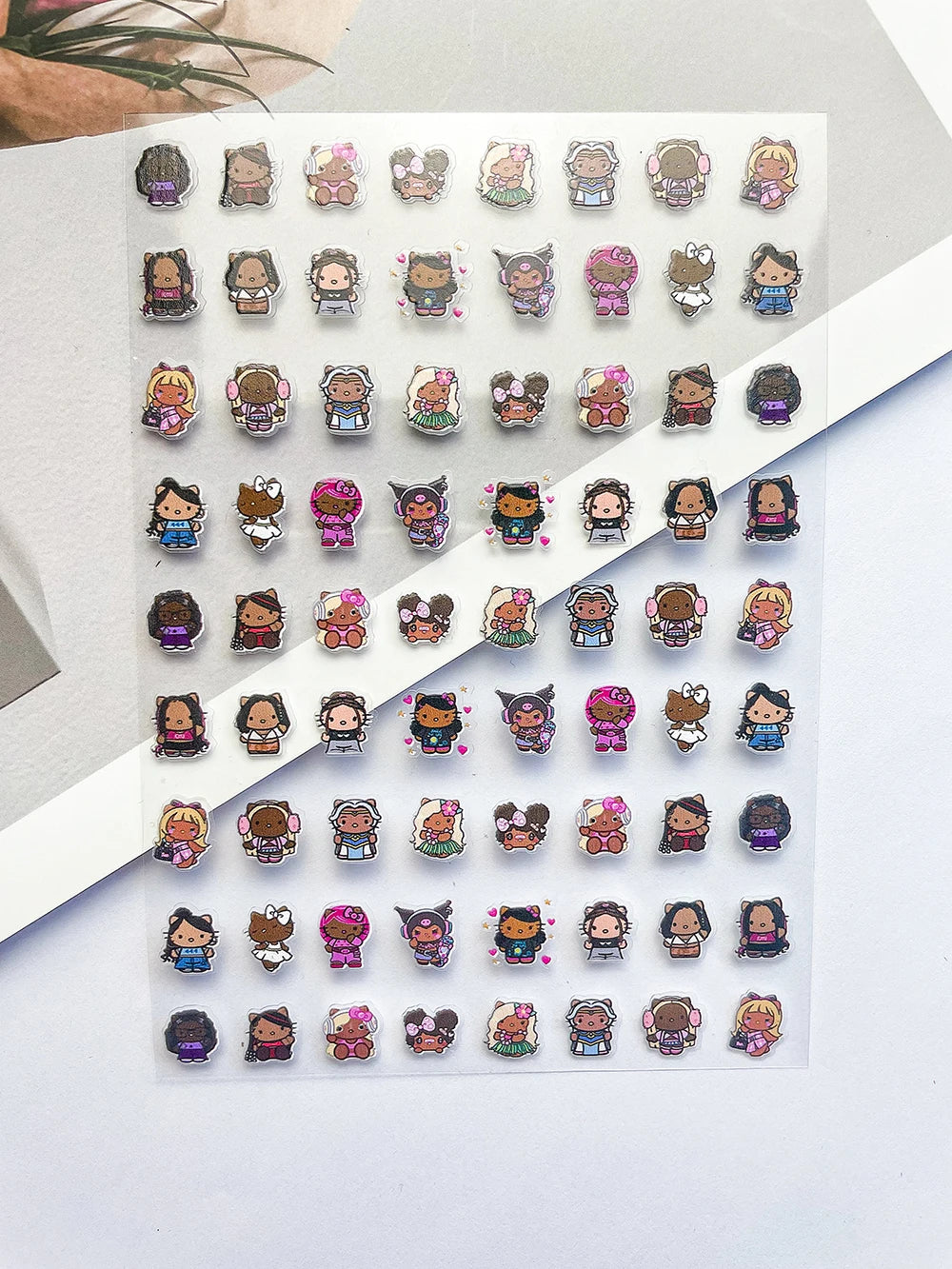 Sanrio Press On Nails Stickers Y2K Punk 3D DIY Scrapbook Nails Stickers