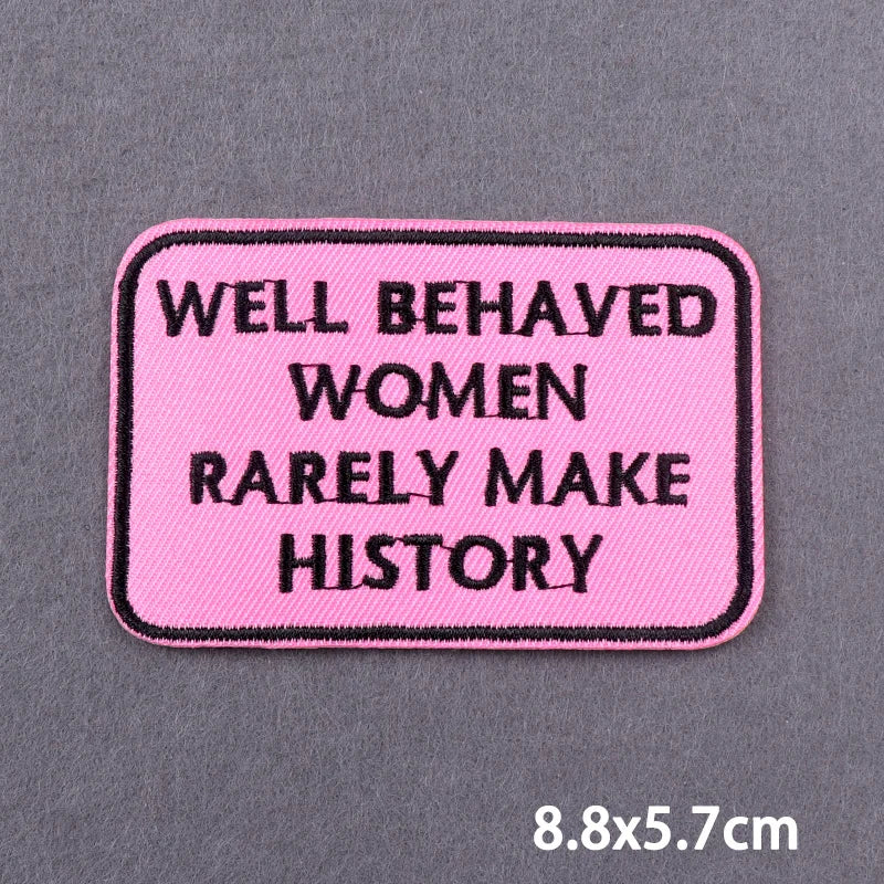 Warning Letters Embroidery Patches For Jeans Good Vibes Iron On Patch Thermoadhesive Patches For Clothes