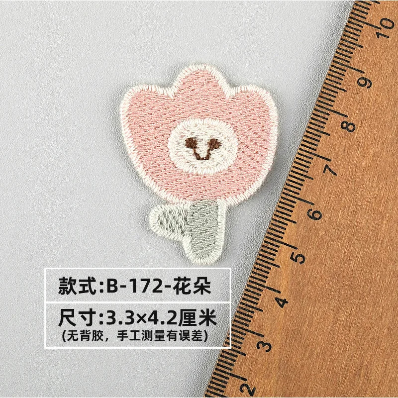 20pc Cartoon Embroidered Fabric Patch Hair Woolen Sweater Accessories