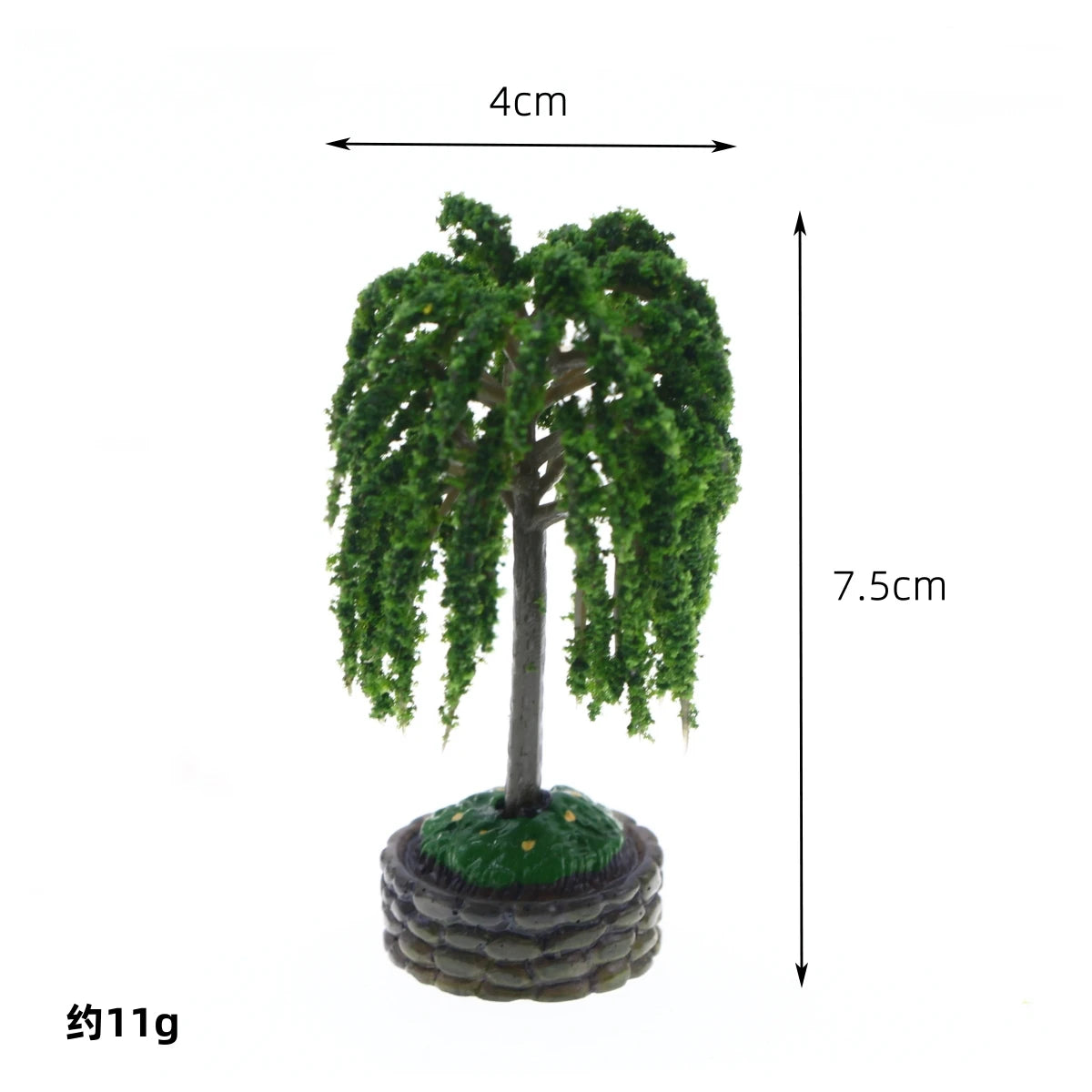 Dollhouse Miniature Flower Tree Fruit Tree With Plastic Base Micro Landscape