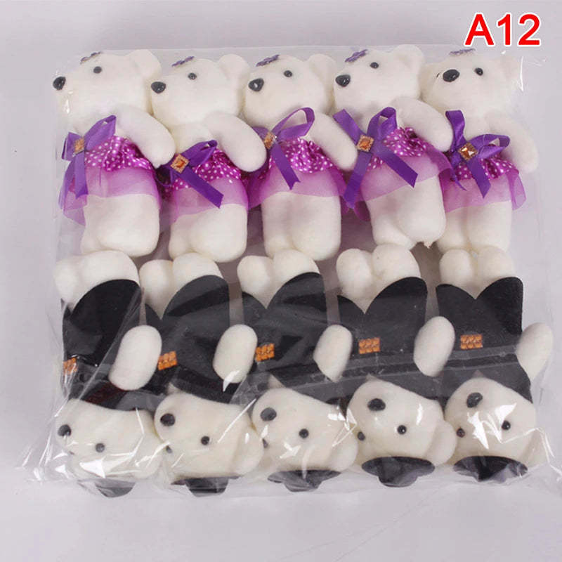 12/10Pcs/Lot Soft Stuffed Bear Plush Toys Mini Teddy Bear Dolls
