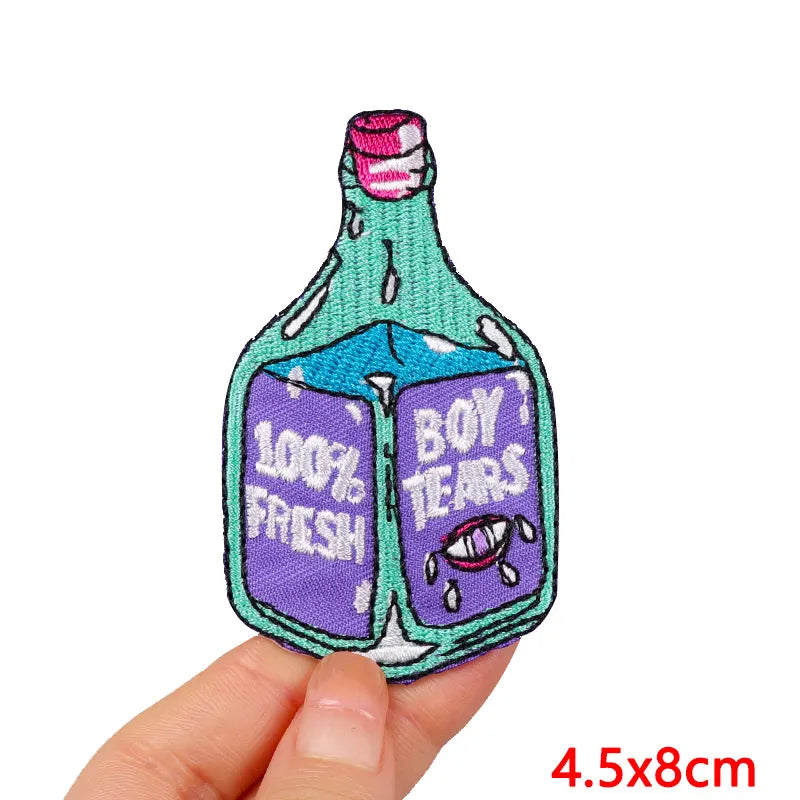 Cartoon/Food Patch Small Animal Embroidery Patches On Clothes DIY Iron On Patches For Clothing