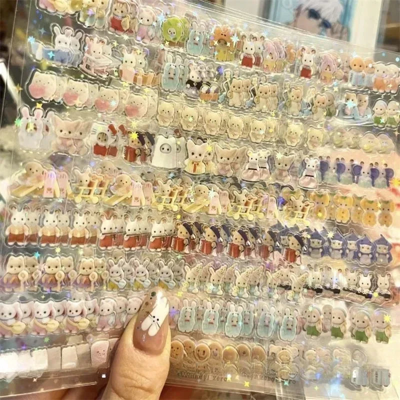 5Pcs Random Japanese Retro Showa Style PET Cutting Stickers