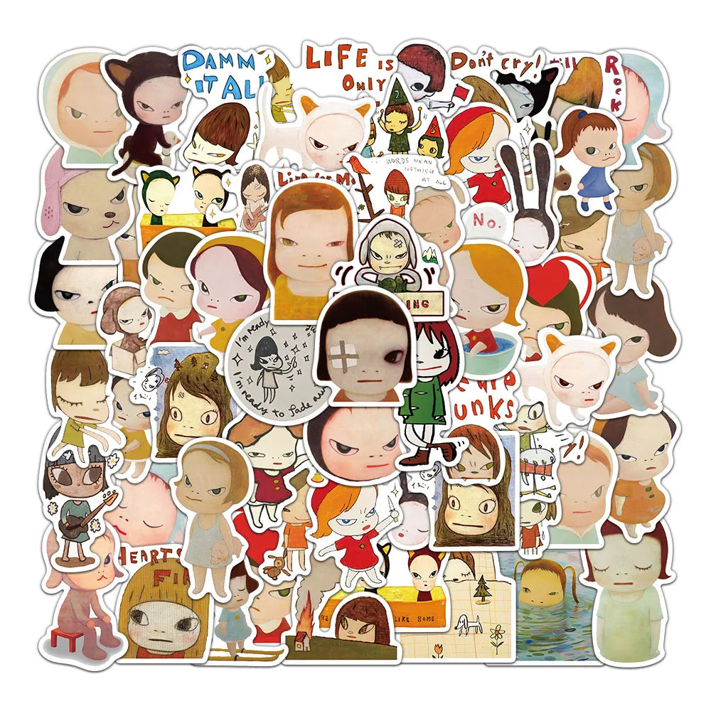 50/100/150PCS Yoshitomo Nara Stickers Cute Handbooks Material Phone Cases Laptop Suitcases Water Cups Waterproof Stickers