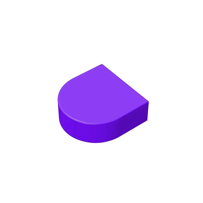 Round 1 x 1 Half Circle Extended (Stadium) Compatible DIY Educational Building Blocks