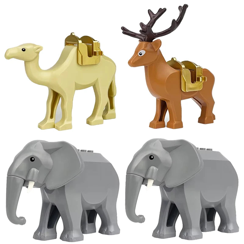 MOC Farm Zoo Animal Building Blocks Kids Toys