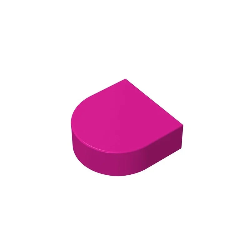 Round 1 x 1 Half Circle Extended (Stadium) Compatible DIY Educational Building Blocks