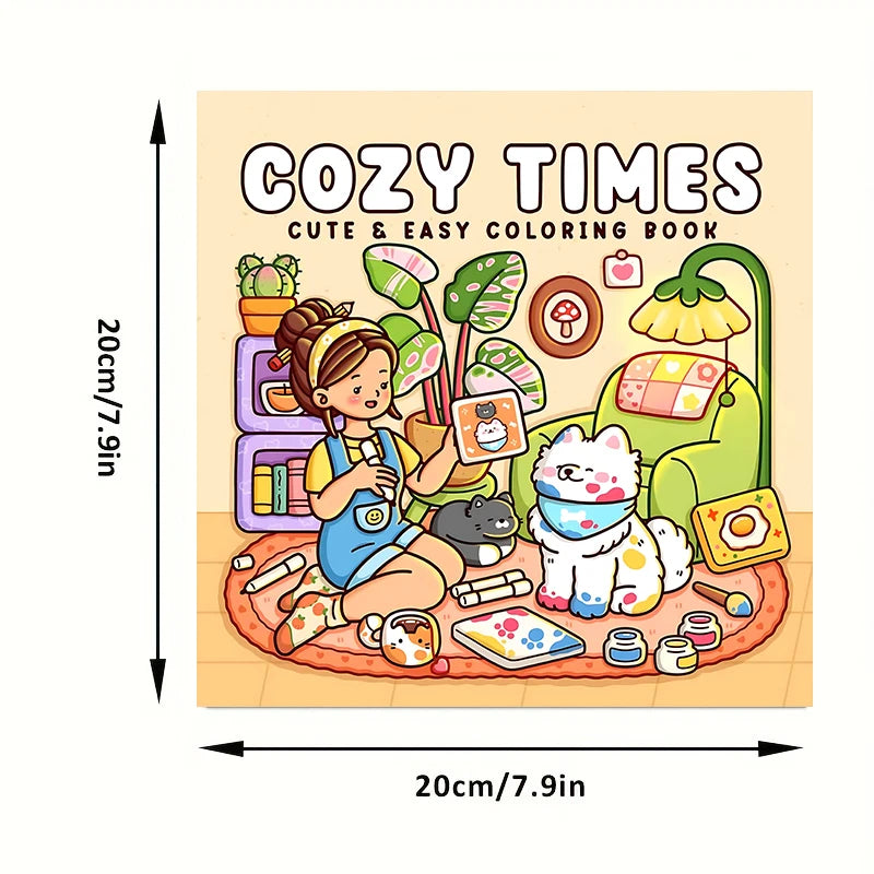 28 Pages Cozy Style Coloring Book for Adult