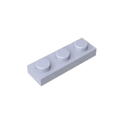 Plate 1 x 3 Compatible Children's DIY building block Particles Plate