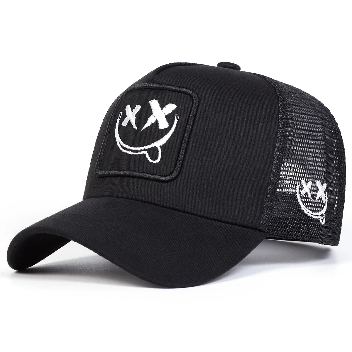 Smiling Face Mesh Baseball Cap – Unisex Hip Hop Hat