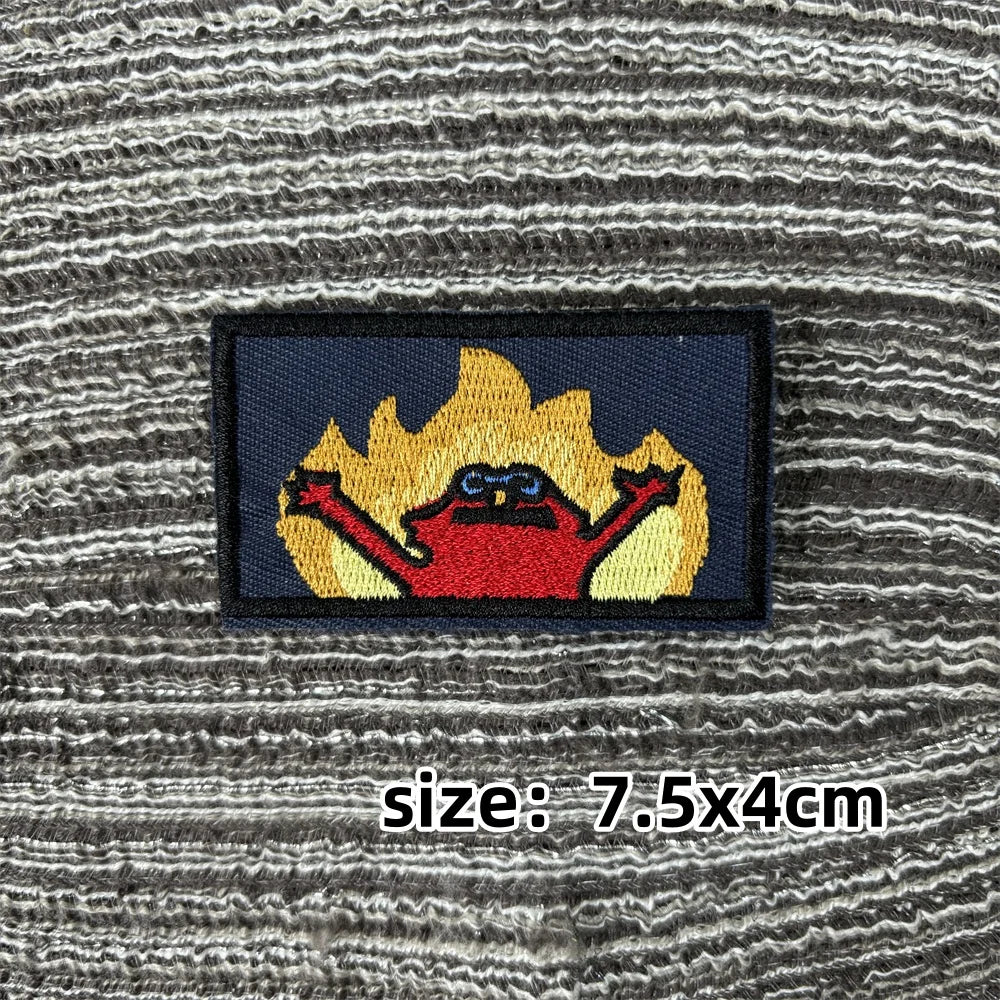 Cat Patch Embroidery on Clothes Cute Animal Morale Badge Tactical Equipment Hook and Loop Patches