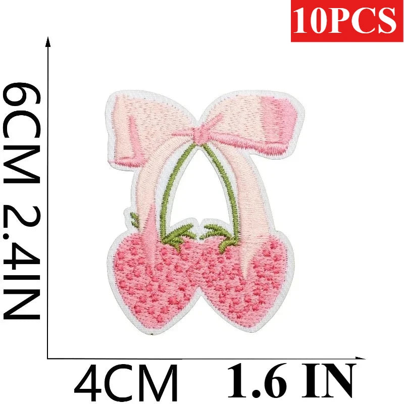 10PCS Bulk Love Letter Embroidery Cloth Pink Couple Clothing Decorative Patch