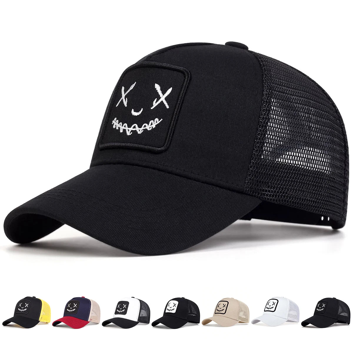 Unisex Embroidered Mesh Baseball Cap – Adjustable Sports Hat