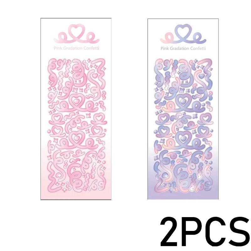1PCS New Cute Kawaii Deco Stickers Korean Stickers Photocard Decor K-pop Decorative Top Loader Scrapbooking Stickers