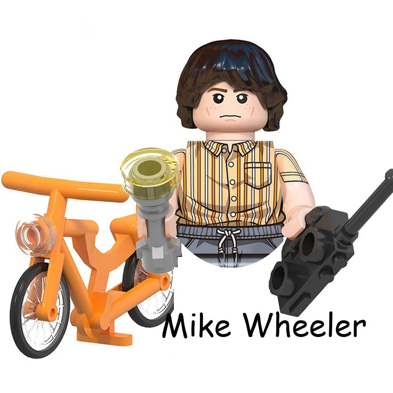 4Pcs/Set The Horrible Movie Dustin Mike Vecna Will Eleven Model Figure Blocks Construction Bricks Toys