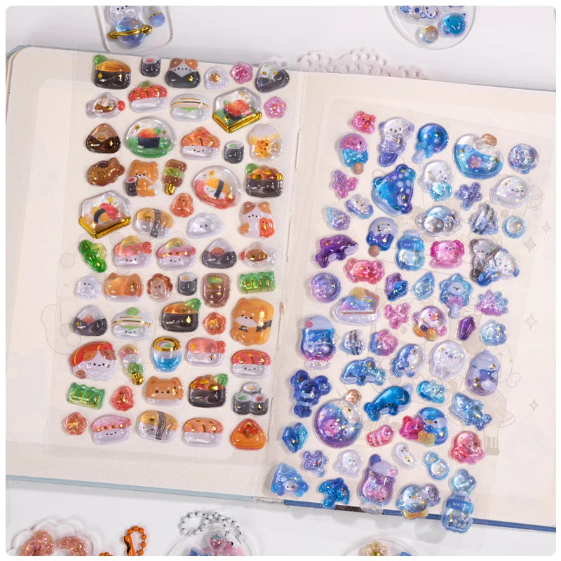 Japanese Style Mini Sweet Drop 3D Relief Stickers Scrapbooking DIY Journaling Stationery