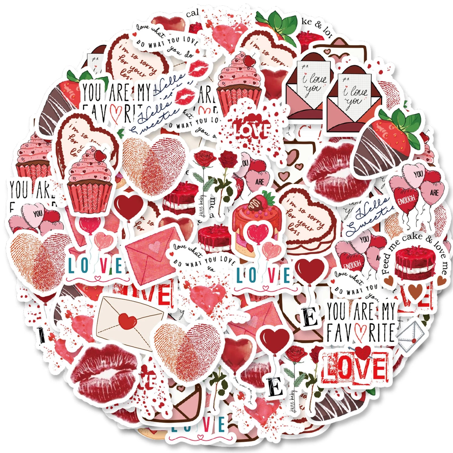 46pcs Valentine's Day Personalized Pattern Stickers