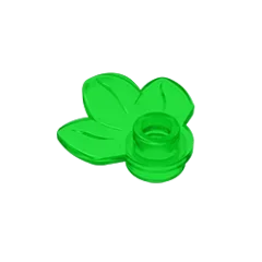 Round 1 x 1 with 3 Leaves Compatible Children's DIY Bricks