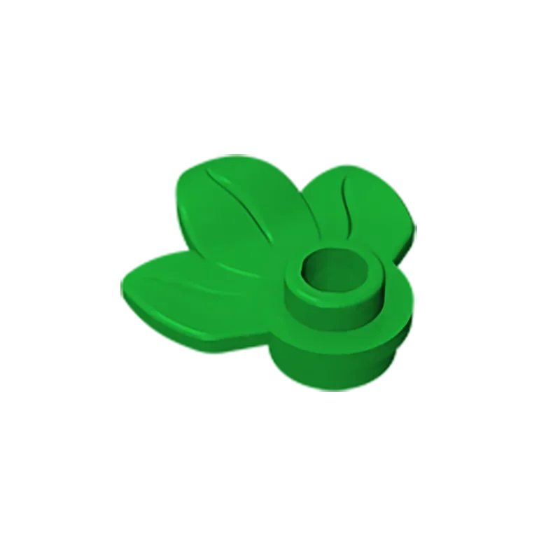 Round 1 x 1 with 3 Leaves Compatible Children's DIY Bricks