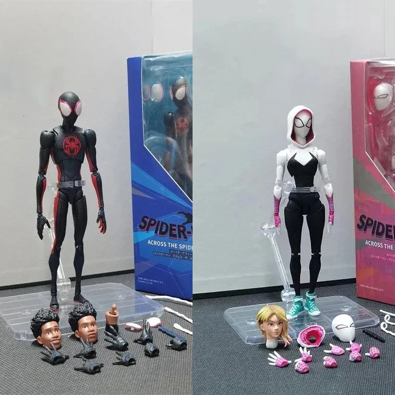 Spider-Man Miles Morales & Gwen Action Figure – Anime PVC Model