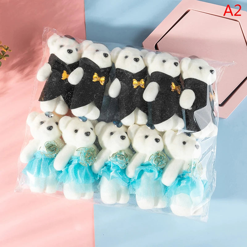 12/10Pcs/Lot Soft Stuffed Bear Plush Toys Mini Teddy Bear Dolls