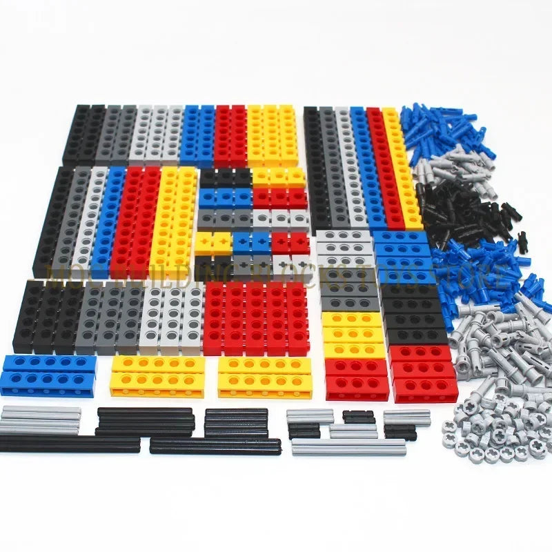 Technical Building Blocks Parts Bulk MOC Thick Bricks 6 Color Combination Accessories Studded Long Beams Robot