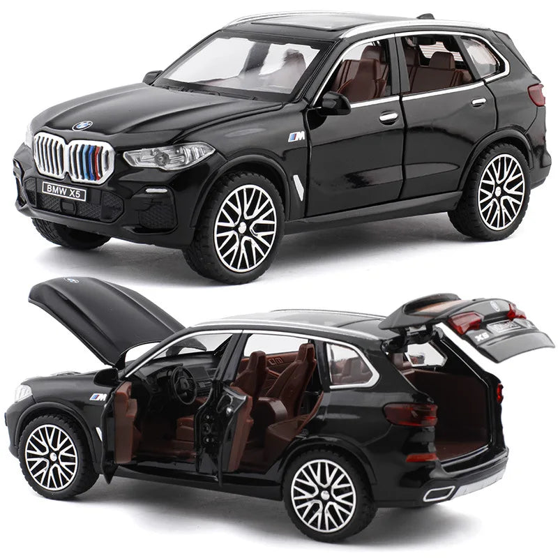 1:32 BMW X5 SUV Alloy Diecast Car – Sound & Light Pull Back Toy
