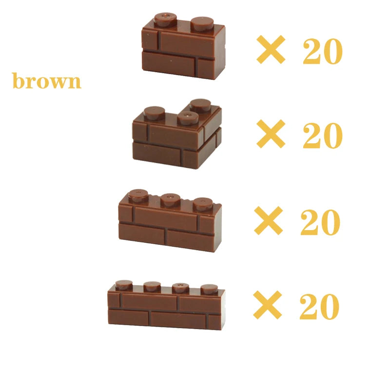 Building Blocks Figures City MOC Thick Wall Bricks Educational Creative Toys for Children