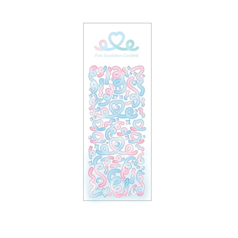 1PCS New Cute Kawaii Deco Stickers Korean Stickers Photocard Decor K-pop Decorative Top Loader Scrapbooking Stickers