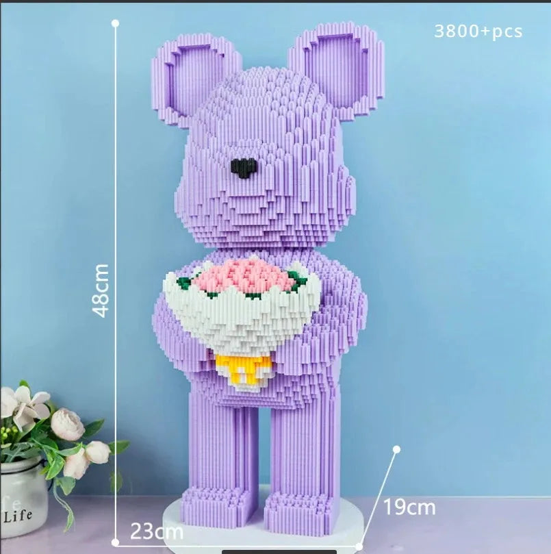 Flower Violent Bear Huge  Building Block Children's Toys